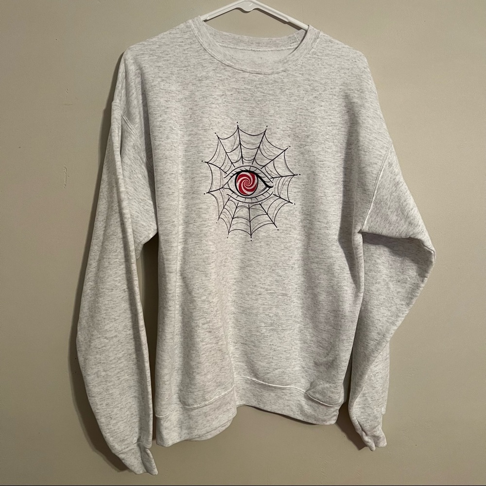 Spider web printed sweater